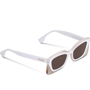 FENDI FEEL SUNGLASSES WHITE/BROWN